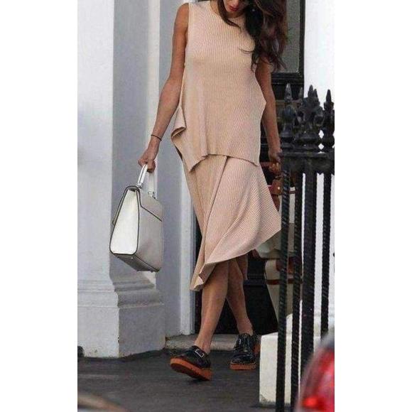 Stella McCartney - Asymmetric Ribbed Stretch-Jersey Midi Skirt - IT 38 - Picture 6 of 6